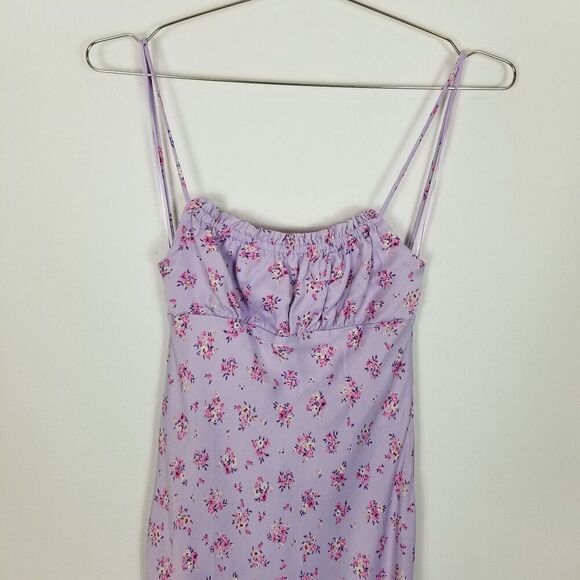 Zara Lavender Floral Midi Dress - Picture 3 of 10
